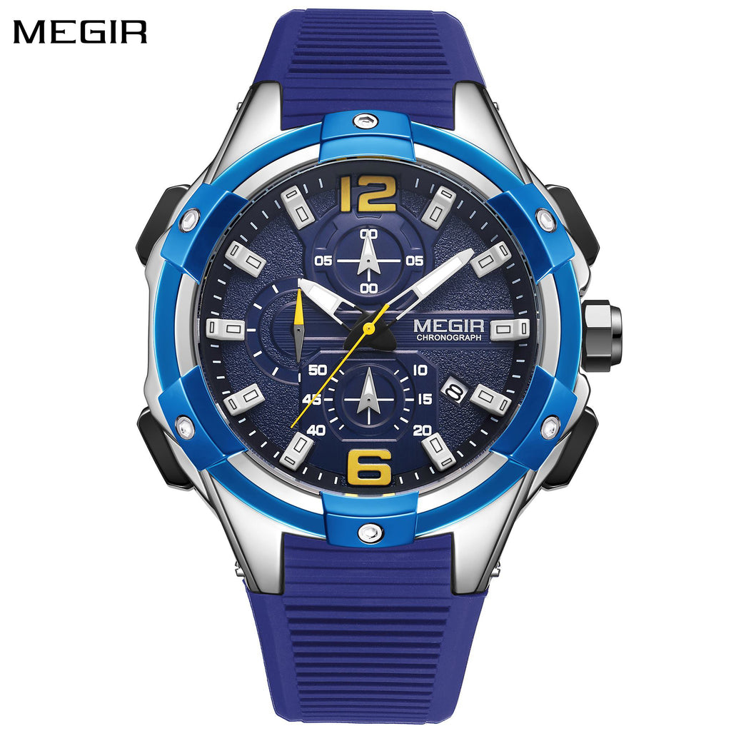 Reloj Cronógrafo MEGIR Hombre – Deportivo Militar con Luminiscencia y Fecha