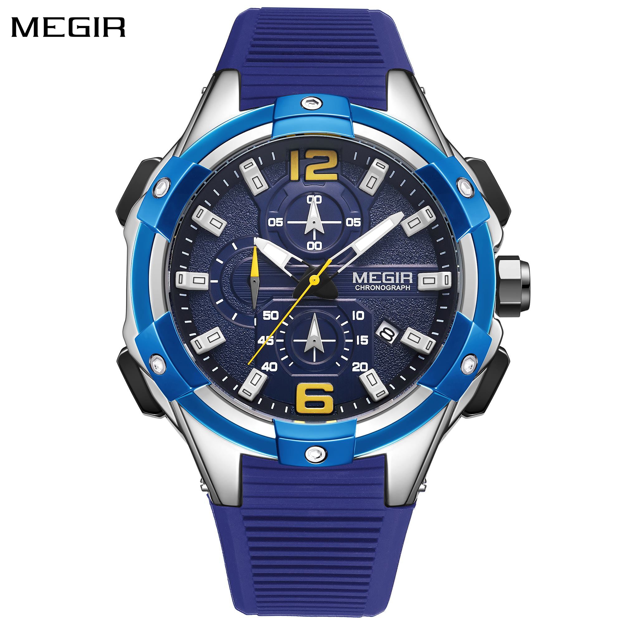 Reloj Cronógrafo MEGIR Hombre – Deportivo Militar con Luminiscencia y Fecha