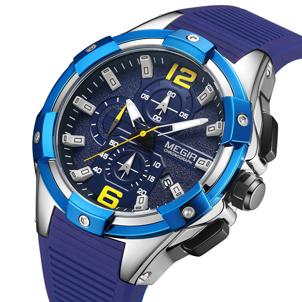 Reloj Cronógrafo MEGIR Hombre – Deportivo Militar con Luminiscencia y Fecha