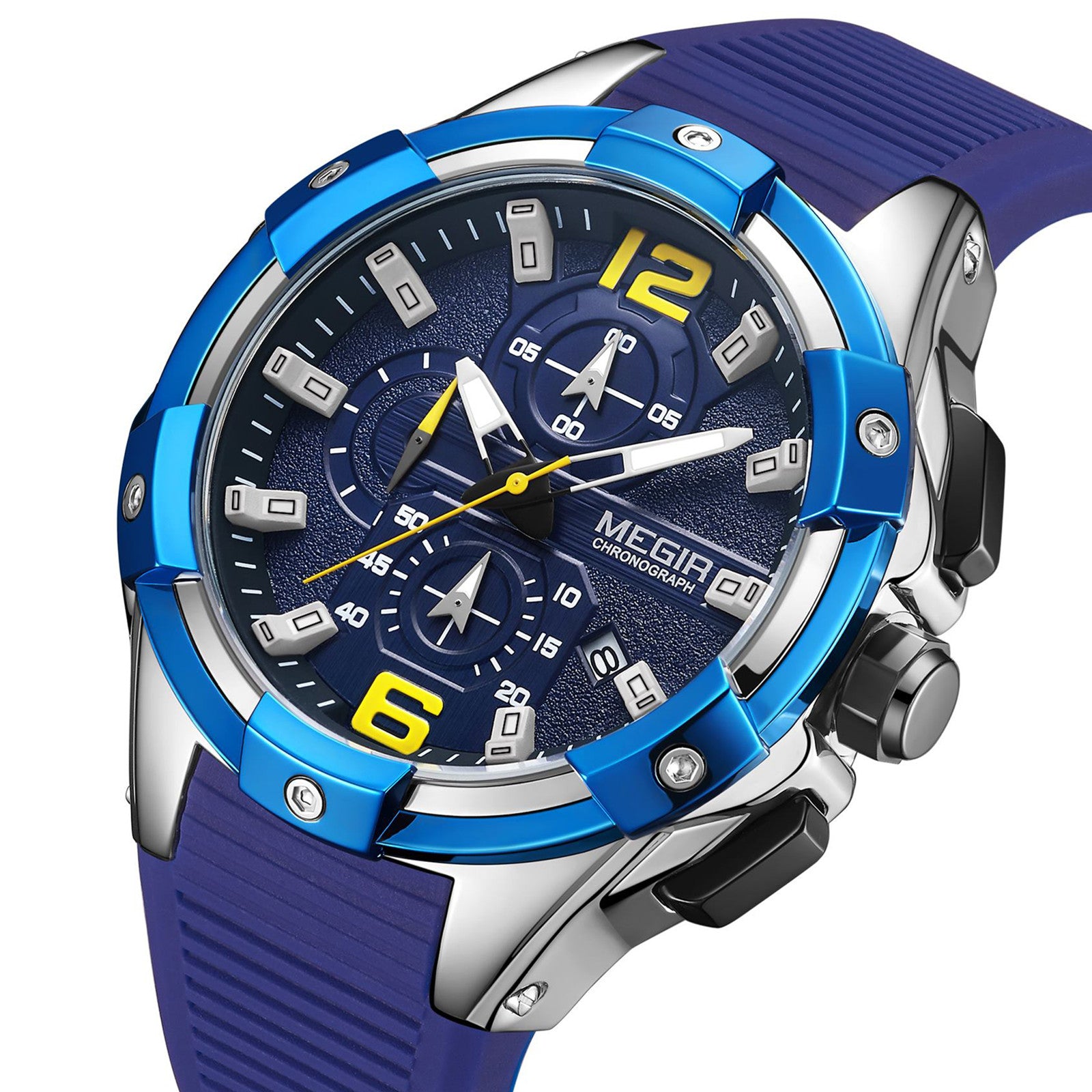 Reloj Cronógrafo MEGIR Hombre – Deportivo Militar con Luminiscencia y Fecha