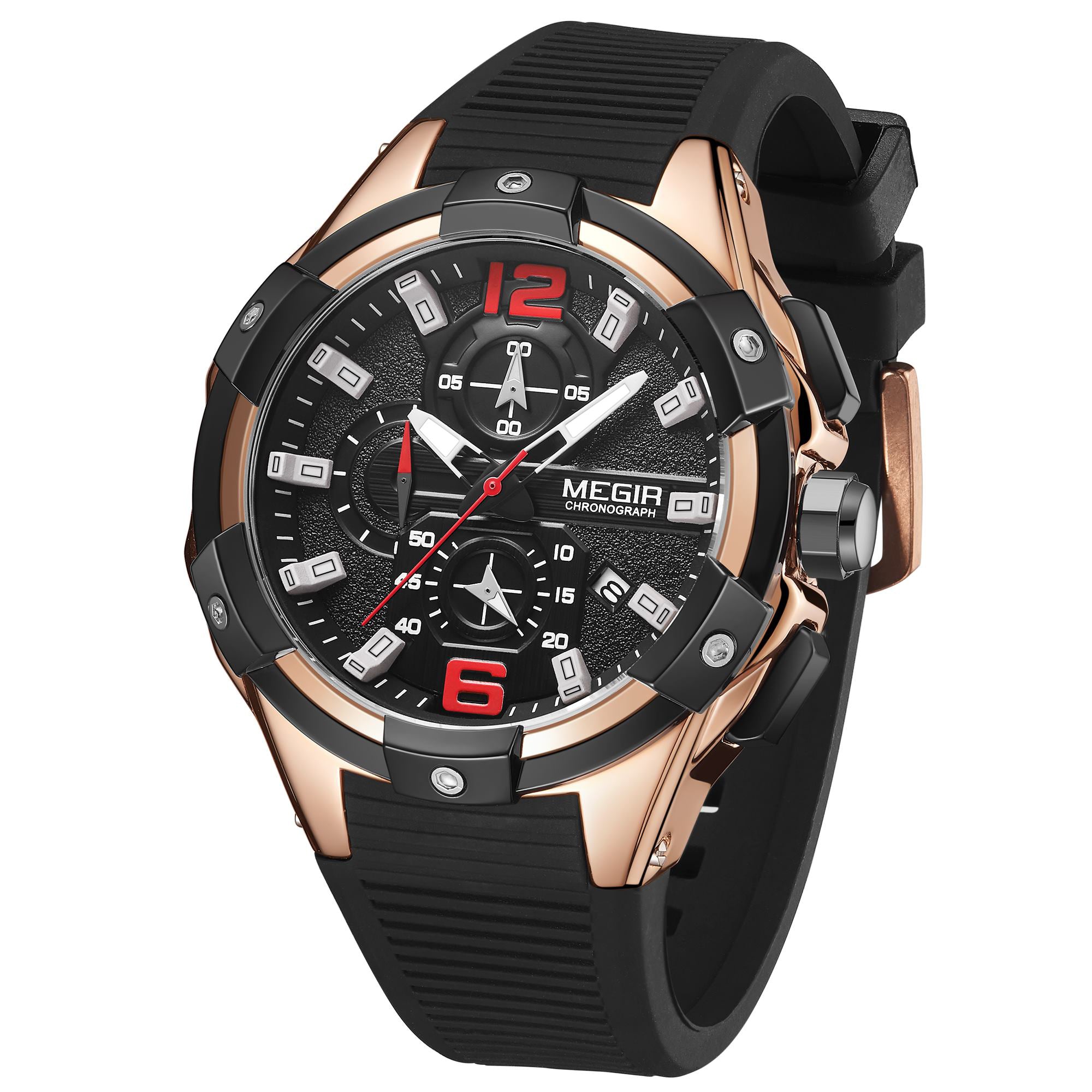 Reloj Cronógrafo MEGIR Hombre – Deportivo Militar con Luminiscencia y Fecha