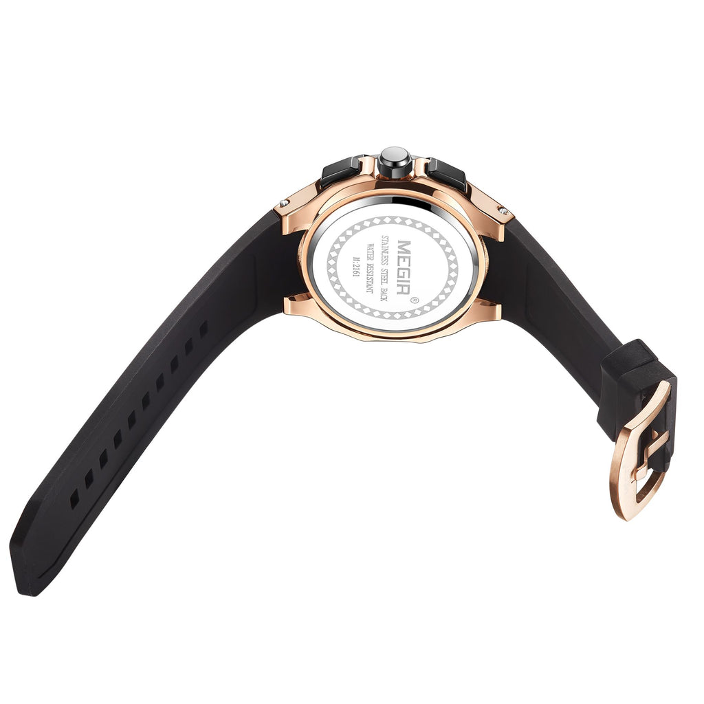 Reloj Cronógrafo MEGIR Hombre – Deportivo Militar con Luminiscencia y Fecha