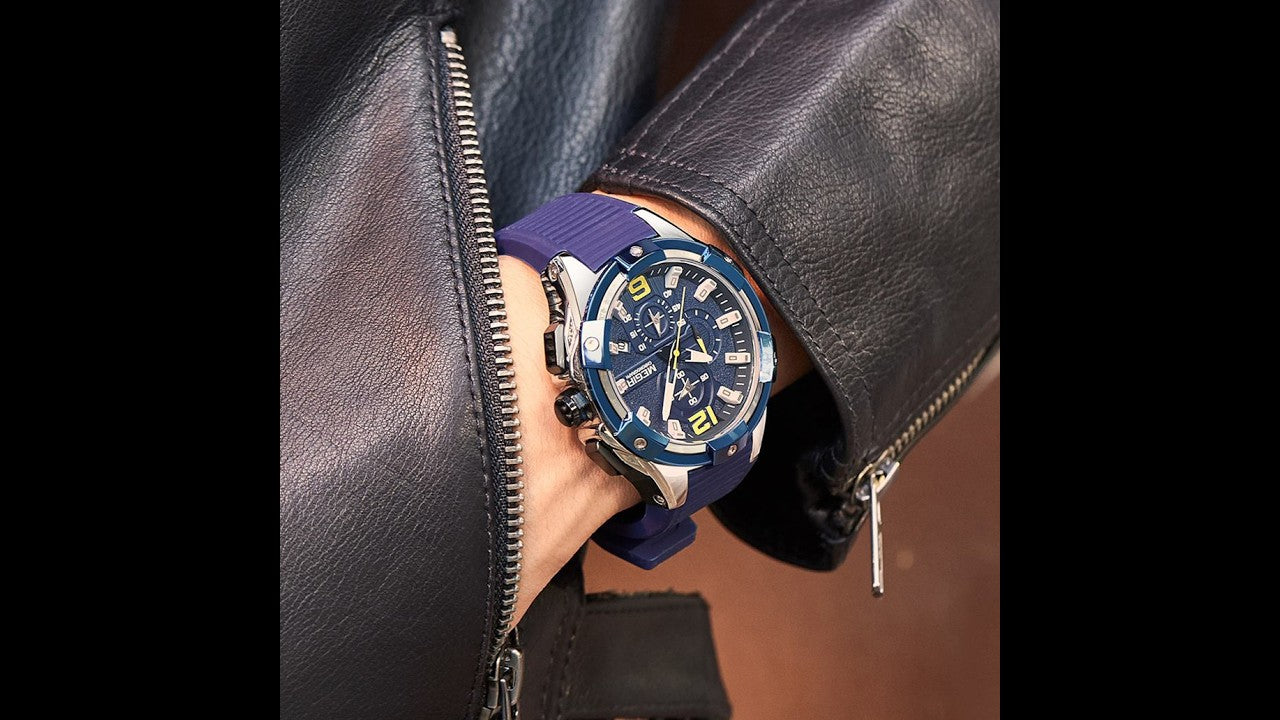 Reloj Cronógrafo MEGIR Hombre – Deportivo Militar con Luminiscencia y Fecha
