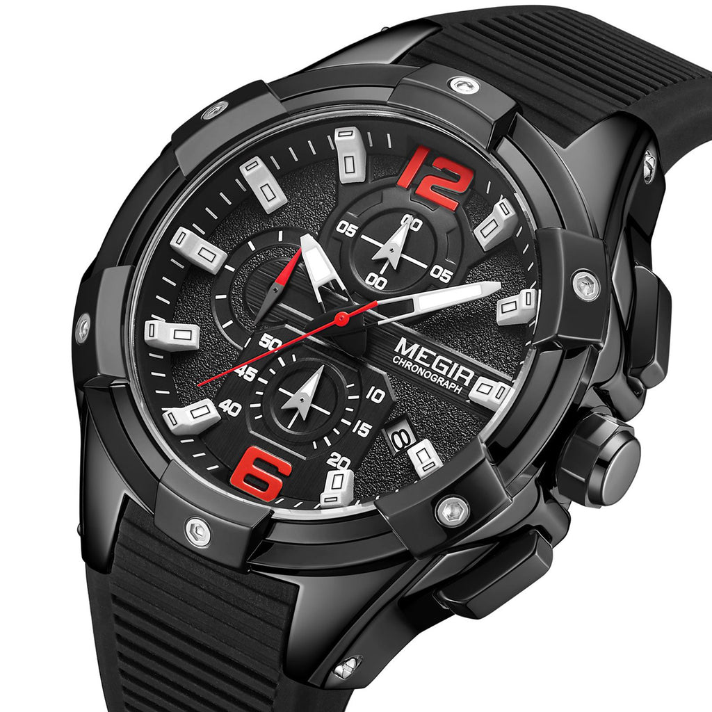 Reloj Cronógrafo MEGIR Hombre – Deportivo Militar con Luminiscencia y Fecha