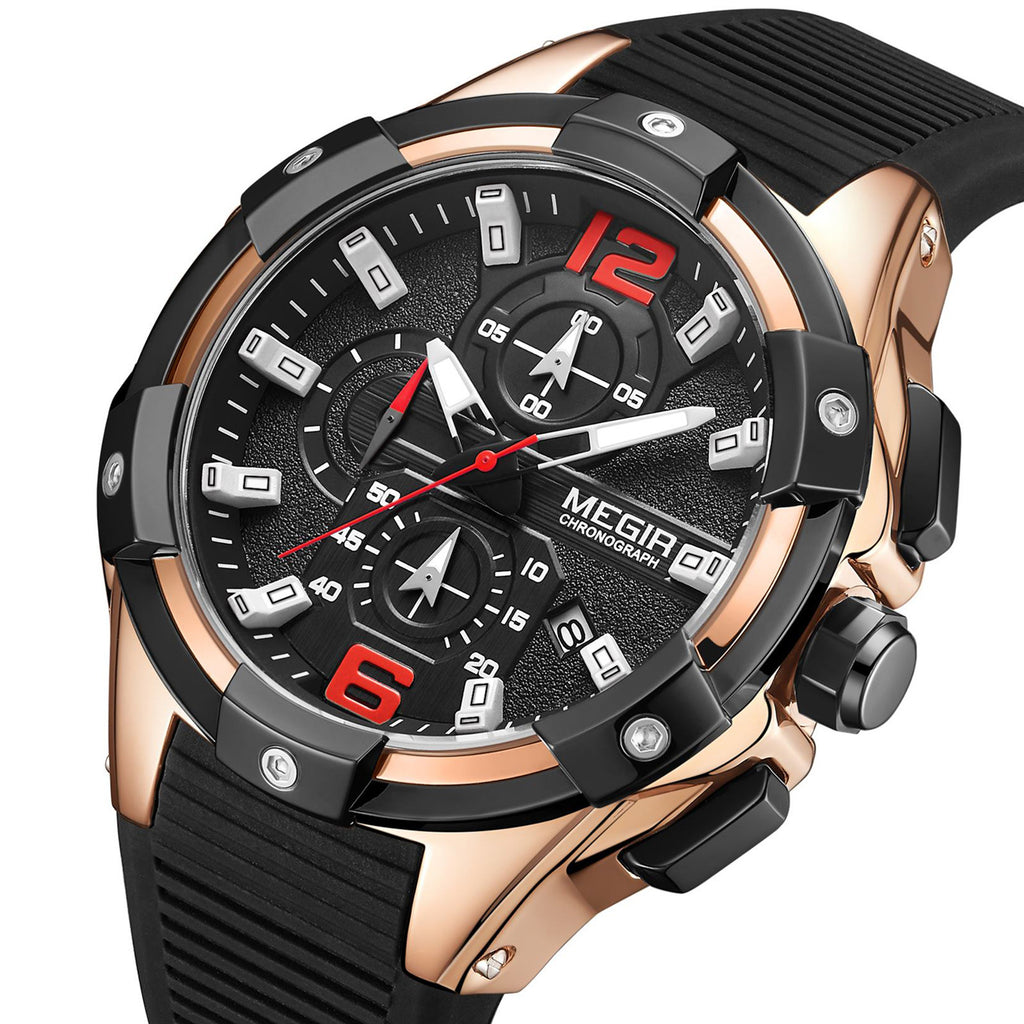 Reloj Cronógrafo MEGIR Hombre – Deportivo Militar con Luminiscencia y Fecha