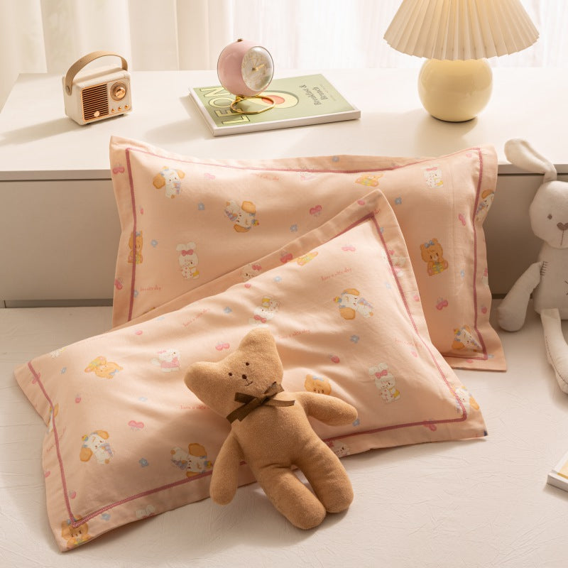 Par de Fundas de Almohada Infantil 0cm Gasa de Algodón Transpirable – 13 Colores