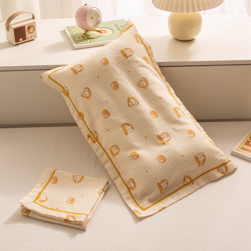 Par de Fundas de Almohada Infantil 0cm Gasa de Algodón Transpirable – 13 Colores