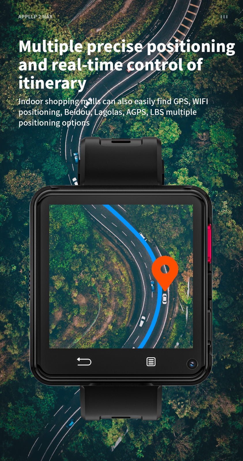 Smartwatch Teléfono 4G con Rastreador Fitness, Pantalla Táctil, Doble Cámara, GPS, WiFi y Videollamadas