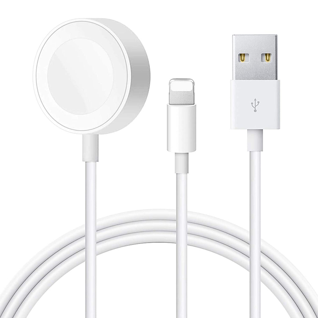 Cable Cargador Magnético USB 2 en 1 para Apple Watch Serie 10/9/8/7/6/5/4 y iPhone