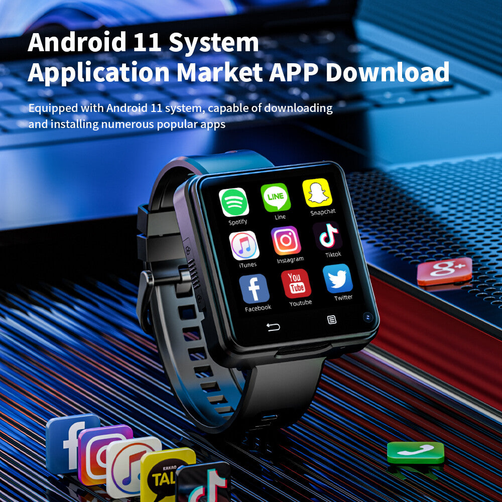 Smartwatch Teléfono 4G con Rastreador Fitness, Pantalla Táctil, Doble Cámara, GPS, WiFi y Videollamadas