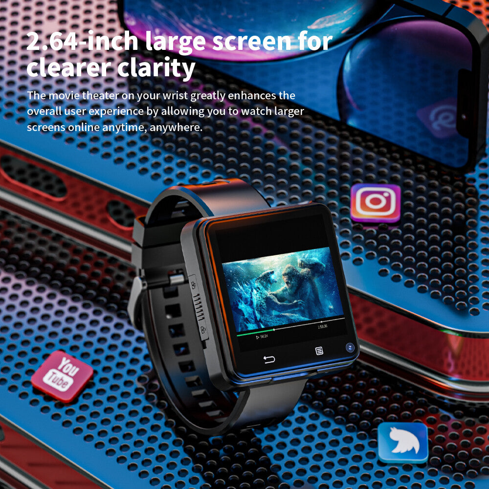 Smartwatch Teléfono 4G con Rastreador Fitness, Pantalla Táctil, Doble Cámara, GPS, WiFi y Videollamadas