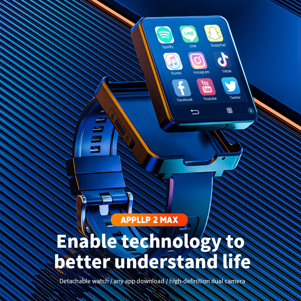 Smartwatch Teléfono 4G con Rastreador Fitness, Pantalla Táctil, Doble Cámara, GPS, WiFi y Videollamadas